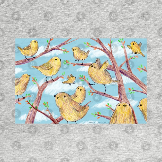 Yellow Birds in a Tree by Sophie Corrigan